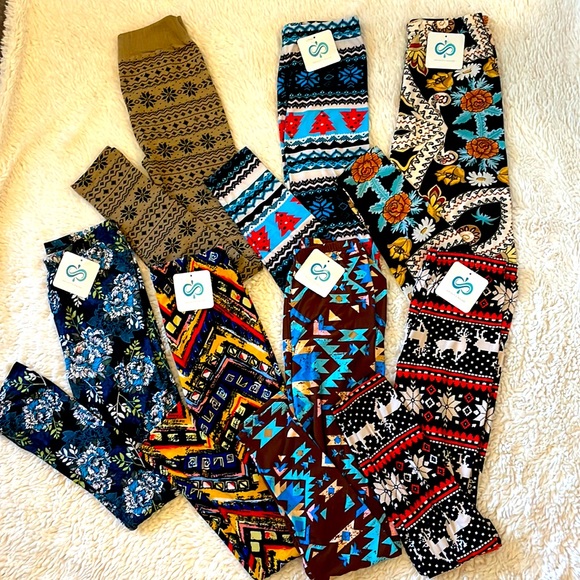 NWT Infinity Raine Boutique Leggings Bundle, 7 pairs, OSFM 0-14 - Picture 1 of 9